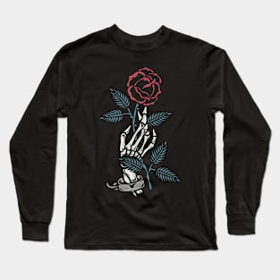 Rose and skull Long Sleeve T-Shirt